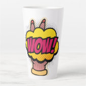 Tasse Latte Conception du logo "Wow" (Devant)