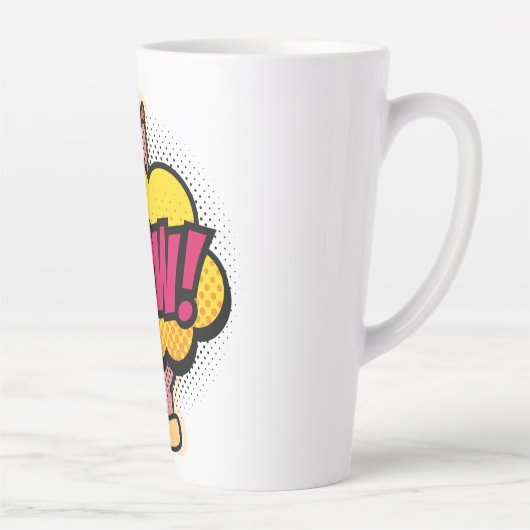 Tasse Latte Conception du logo "Wow" (Droite)