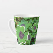 Tasse Latte Conception du trèfle à quatre feuilles (Angle gauche)