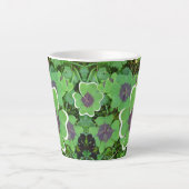 Tasse Latte Conception du trèfle à quatre feuilles (Devant)