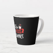 Tasse Latte Conception d'un sonographe cardiaque de Noël (Angle droit)
