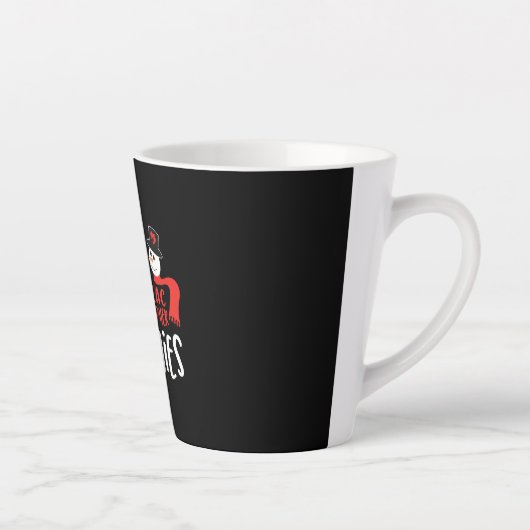 Tasse Latte Conception d'un sonographe cardiaque de Noël (Droite)