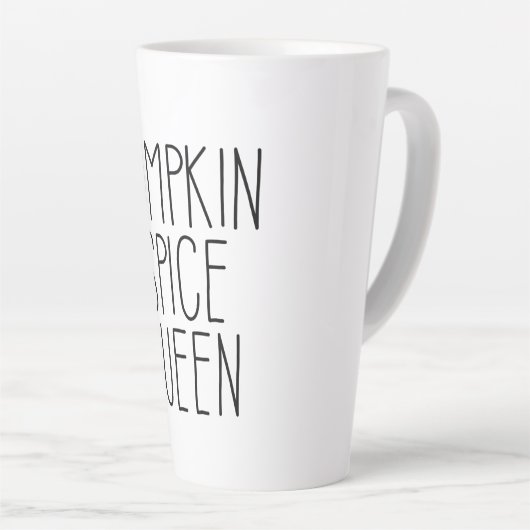 Tasse Latte Conception d'une reine Citrouille à épices (Angle droit)
