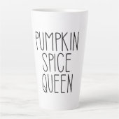 Tasse Latte Conception d'une reine Citrouille à épices (Devant)