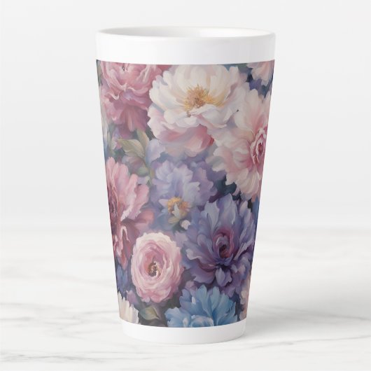 Tasse Latte Conception fleur sauvage (Devant)