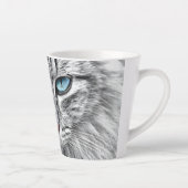 Tasse Latte Conception fractale face chat-10682 (Droite)