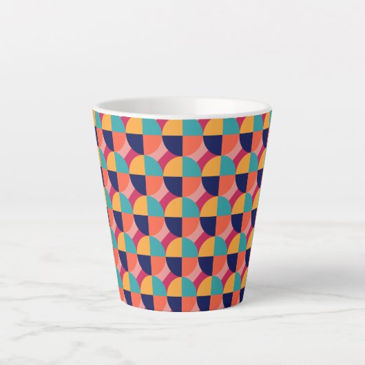 TASSE LATTE CONCEPTION GÉOMÉTRIQUE. (Devant)