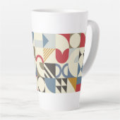 Tasse Latte Conception géométrique du style Bauhaus (Angle droit)