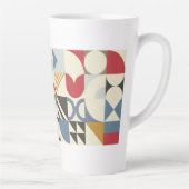 Tasse Latte Conception géométrique du style Bauhaus (Droite)