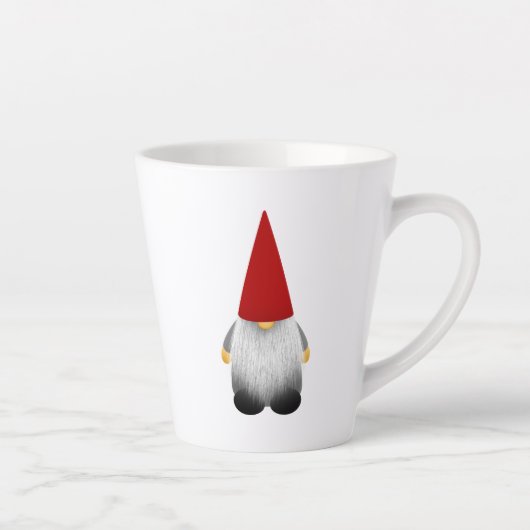 Tasse Latte Conception graphique de gnome charmant au chapeau (Droite)