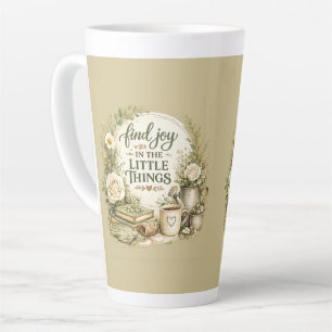 Tasse Latte Conception Inspirationnelle Cottagecore Florale Bo