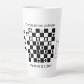 Tasse Latte Conception Inspirée des Échecs Classiques (Devant)