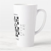 Tasse Latte Conception Inspirée des Échecs Classiques (Droite)