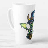 Tasse Latte Conception magique du dragon d'Halloween (Angle gauche)