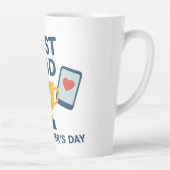 Tasse Latte Conception moderne du trophée "Best Papa" - Happy  (Droite)