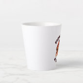 Tasse Latte Conception Motivationnelle Combat Comme un Tigre (Devant)