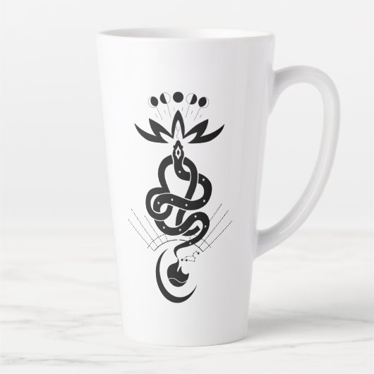 Tasse Latte Conception originale pour 2025 Snake, Lion (Droite)