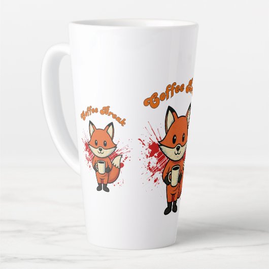 Tasse Latte Conception Pause Café (Angle gauche)