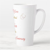 Tasse Latte Conception personnalisée du 9e anniversaire Latte  (Droite)