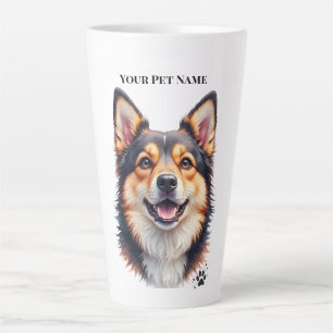 Tasse Latte Conception personnalisée simple et moderne du nom