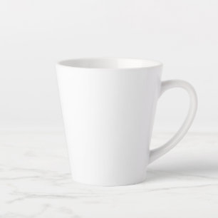 Tasse Latte Conception simple blanche personnalisée Ajouter un