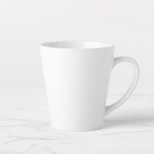 Tasse Latte Conception simple blanche personnalisée Ajouter un (Droite)