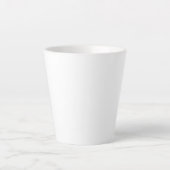 Tasse Latte Conception simple blanche personnalisée Ajouter un (Devant)