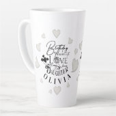 Tasse Latte Conception simple moderne pour l'anniversaire d'un (Angle gauche)