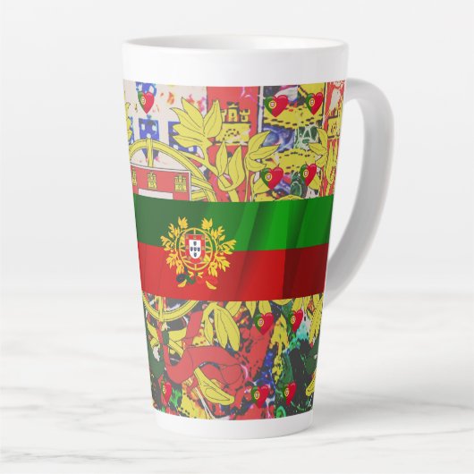 Tasse Latte conceptions portugaises (Angle droit)