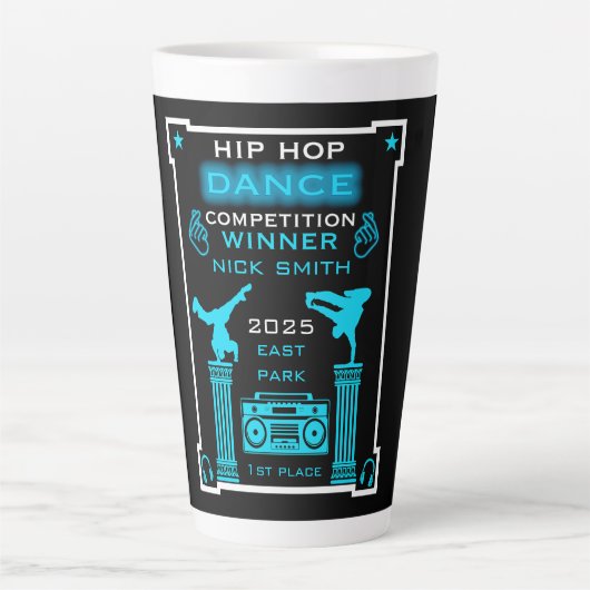 Tasse Latte Concours de danse Hip hop (Devant)