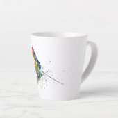 Tasse Latte Concours de ski olympique en aquarelle (Angle droit)