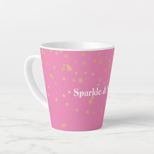 Tasse Latte Confetti en or rose (Angle gauche)
