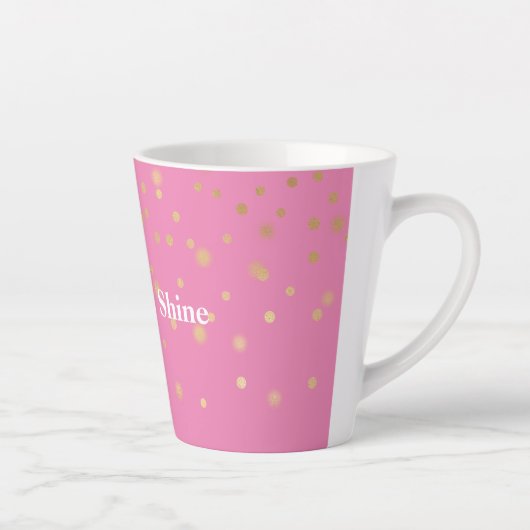 Tasse Latte Confetti en or rose (Droite)
