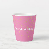 Tasse Latte Confetti en or rose (Devant)