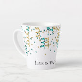 Tasse Latte Confetti en or turquoise (Angle gauche)