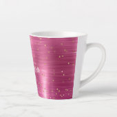Tasse Latte Confetti glamé rose or étincelant (Droite)