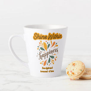 Tasse Latte confiance en soi, bonheur, texte, inspirant 
