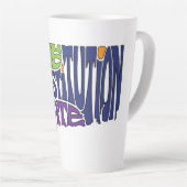 Tasse Latte Connecticut surnom Word Art (Angle droit)