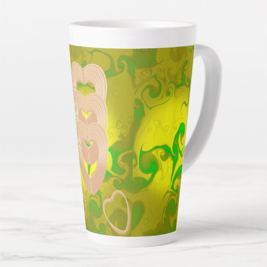 Tasse Latte Connexion du coeur de la bouteille d'eau (Angle droit)