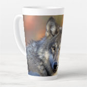 Tasse Latte "Conscient du loup" (Angle gauche)