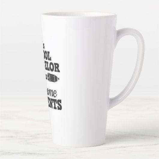 Tasse Latte Conseiller scolaire enseignant (Droite)