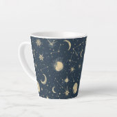 Tasse Latte Constellation céleste - Nuit étoilée (2) (Angle gauche)