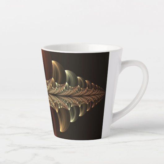 Tasse Latte Construction d'Imaginaires Art Fractal Abstrait br (Droite)