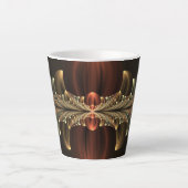 Tasse Latte Construction d'Imaginaires Art Fractal Abstrait br (Devant)
