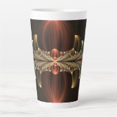 Tasse Latte Construction d'Imaginaires Art Fractal Abstrait br (Devant)