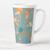 Tasse Latte Contemporary Leaf Design in Peach Label (Droite)