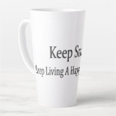 Tasse Latte "Continuez À Sourire" Joli Design. Commandez dès m (Angle gauche)