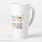 Tasse Latte Cooing des hiboux (Angle droit)