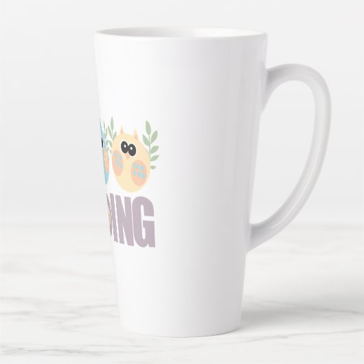Tasse Latte Cooing des hiboux (Droite)