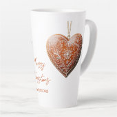 Tasse Latte Cookie de Noël rustique Décoré traditionnel (Angle droit)